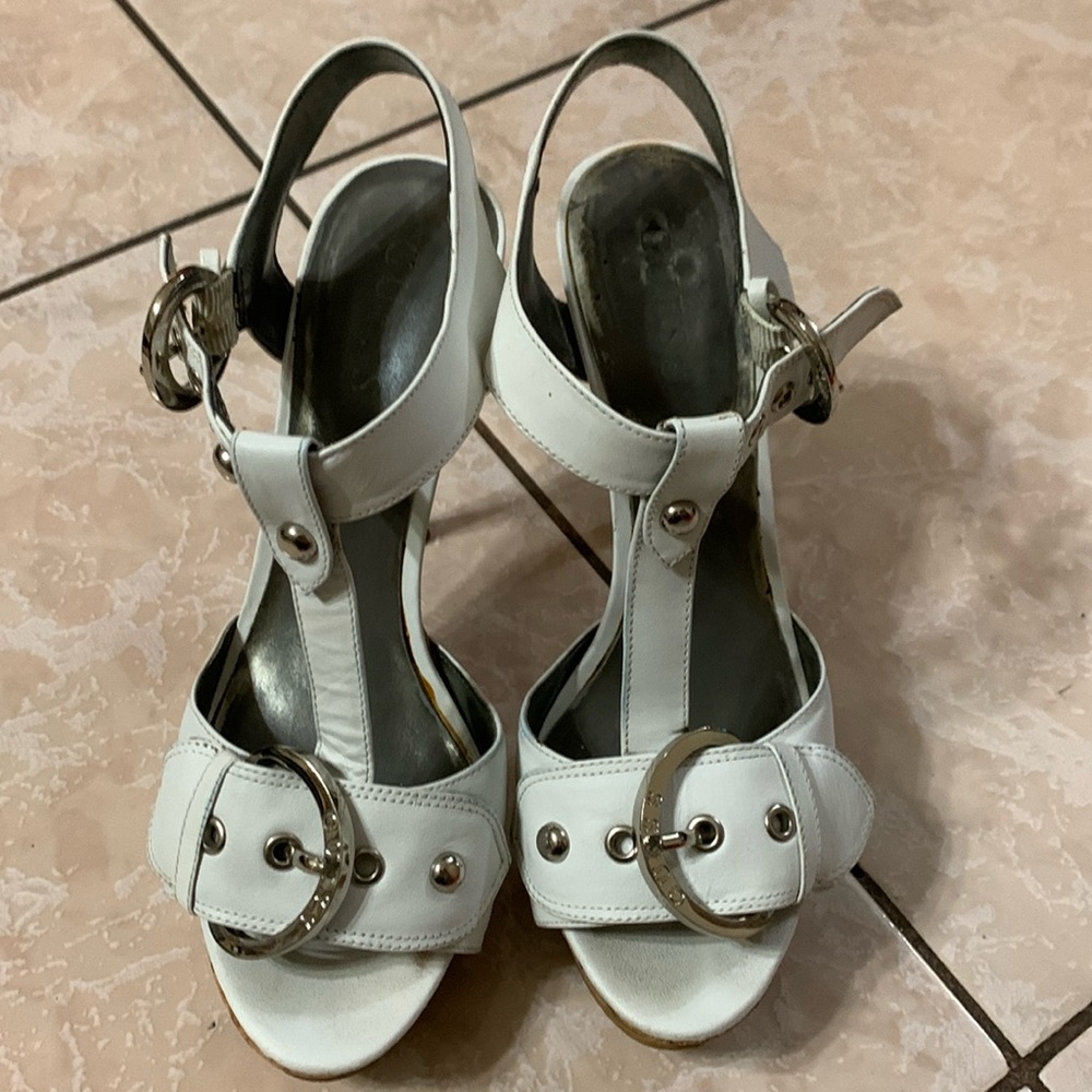 Vintage White Guess Heels